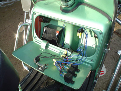 battery at left (black box)
